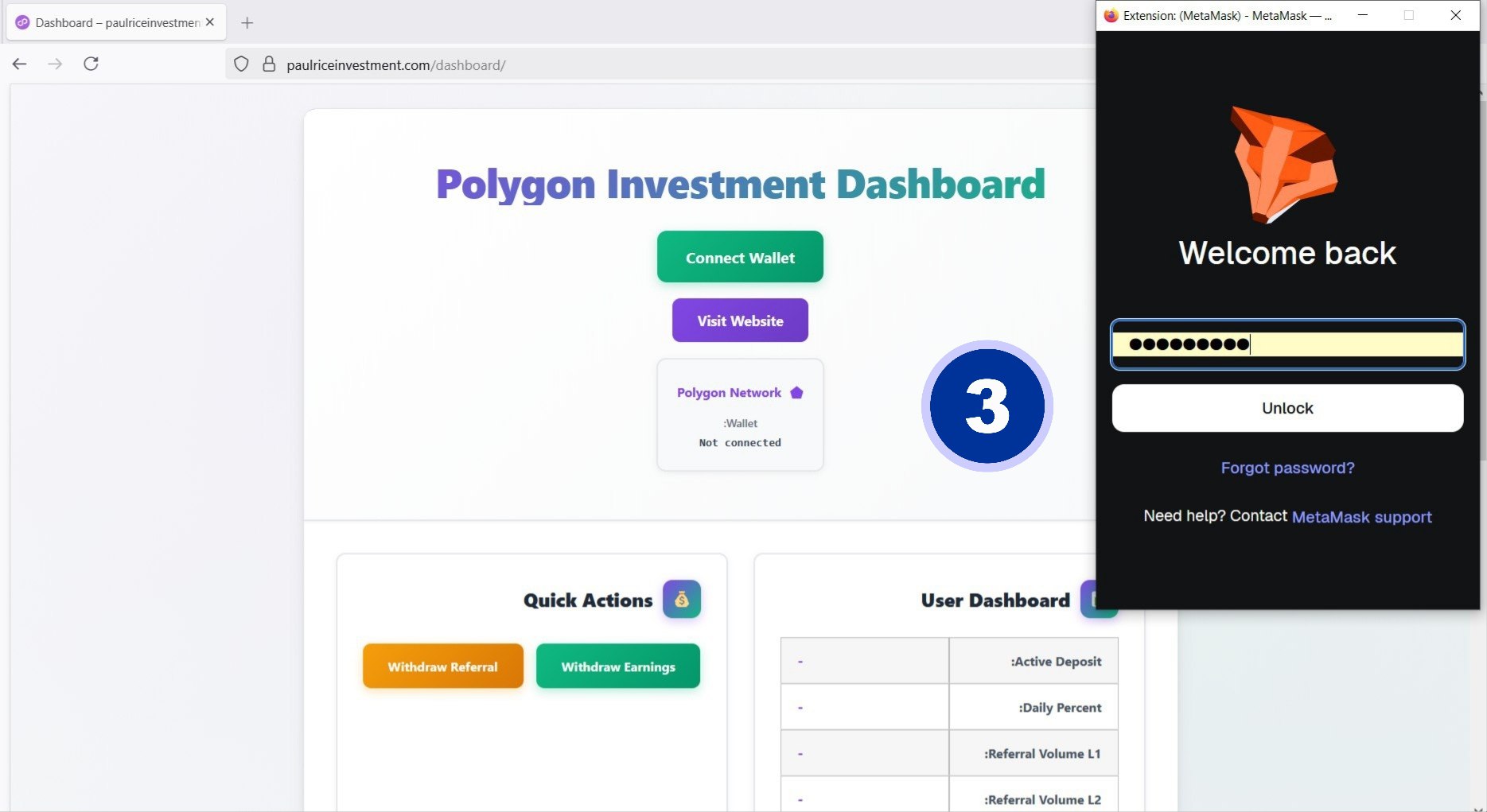Step 3: Connect Wallet